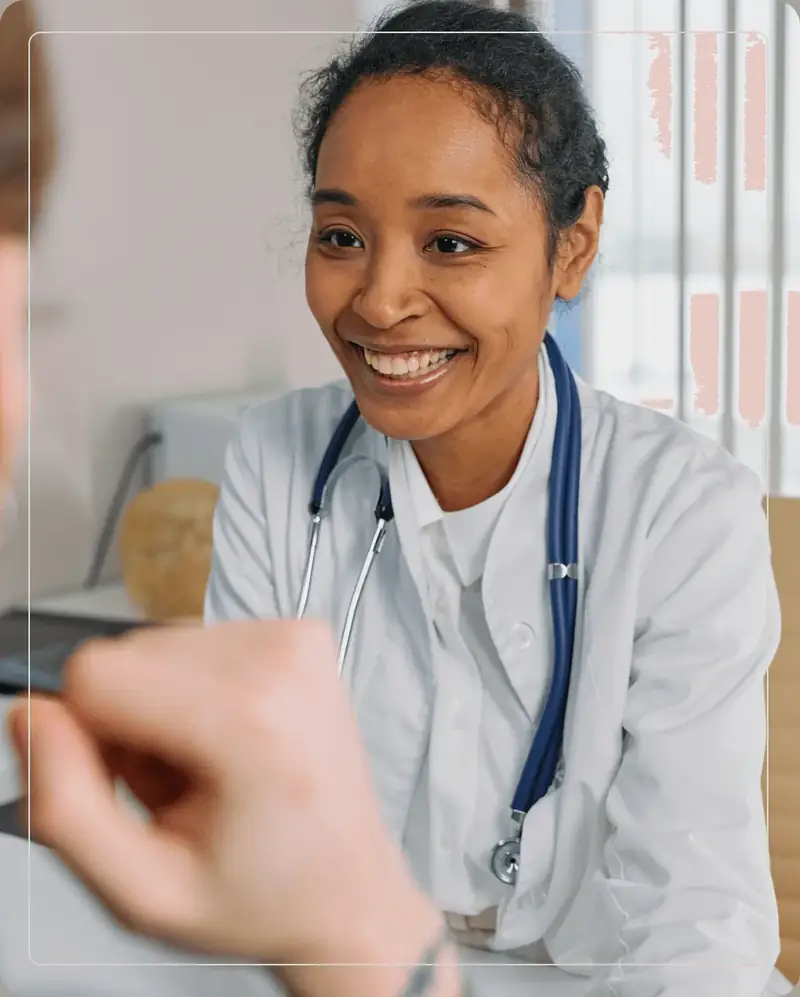 Physician consulting with a financial advisor
